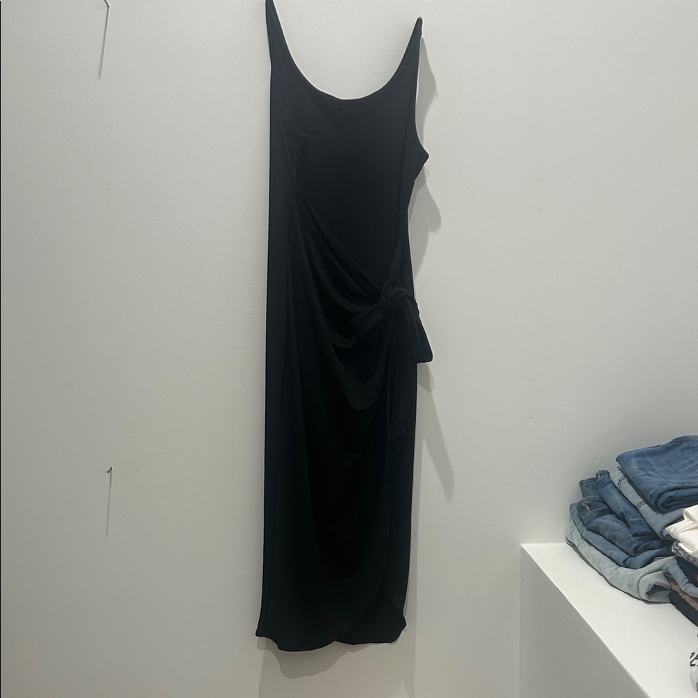 Black wrap dress